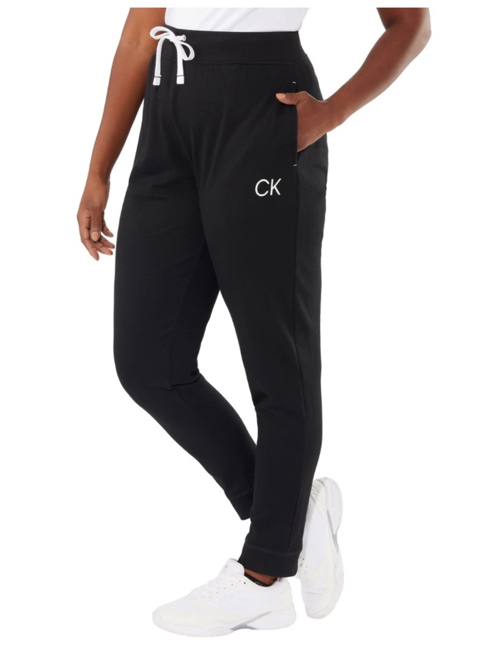 Calvin Klein Black Joggers with White CK Logo